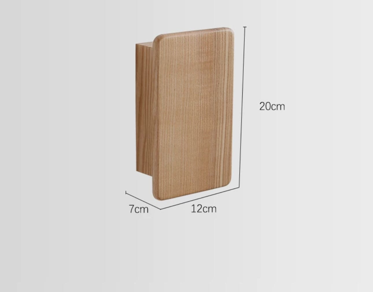Japandi Design 20x12cm Wood Cool 4000k Led Lighting Intelligent Control - Wall Sconces