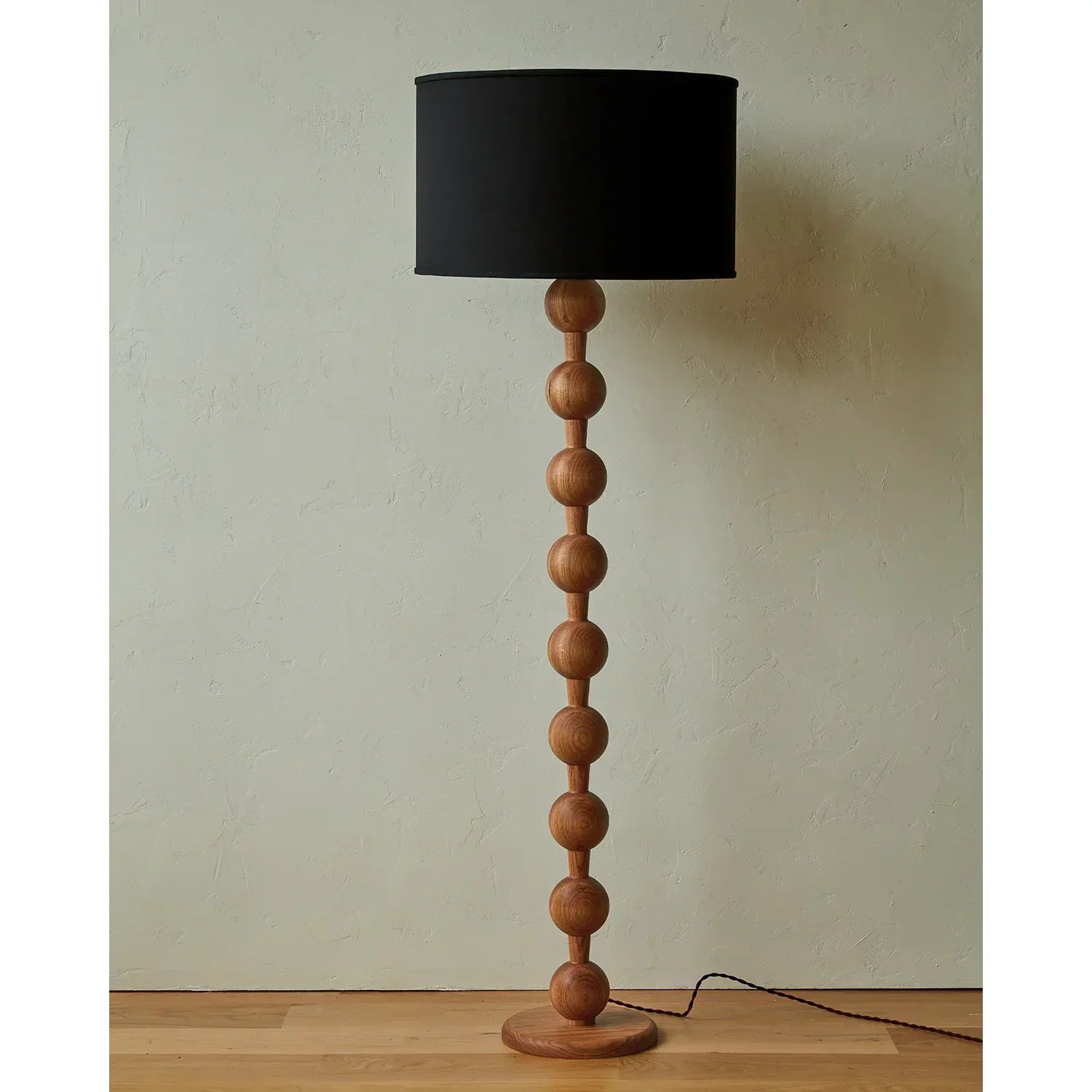 Japandi Wood Floor Lamp Barbell