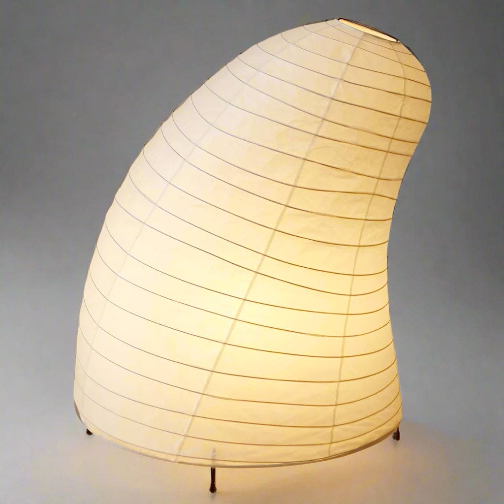 Akari Style Floor Lamp | Noguchi Inspired Rice Paper Lighting | Minimalist Japandi Decor - Lamps