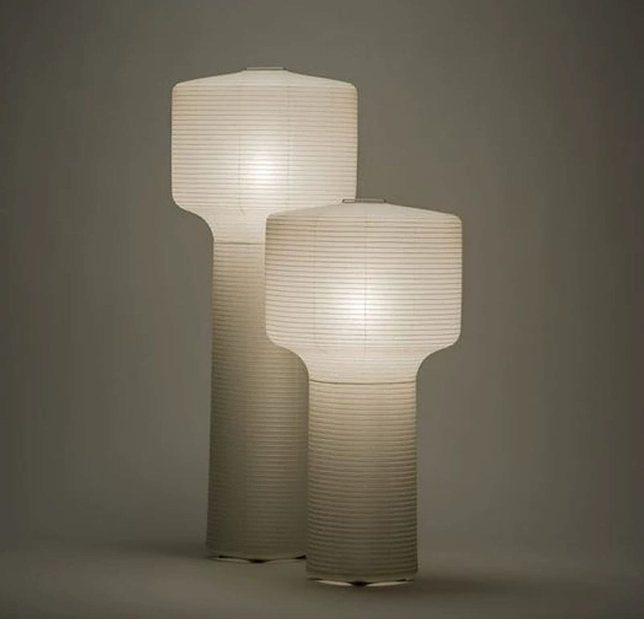 Modern Paper Lantern Floor Lamp - Minimalist Design Soft Ambient Lighting for Bedrooms & Living Spaces - Lamps