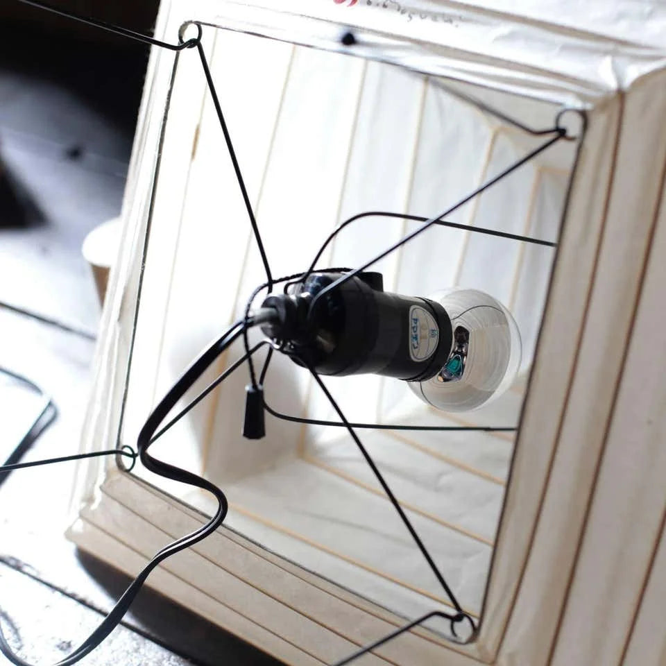 Akari 5x Japanese Rice Paper Table Lamp | Japandi Minimalist Lighting