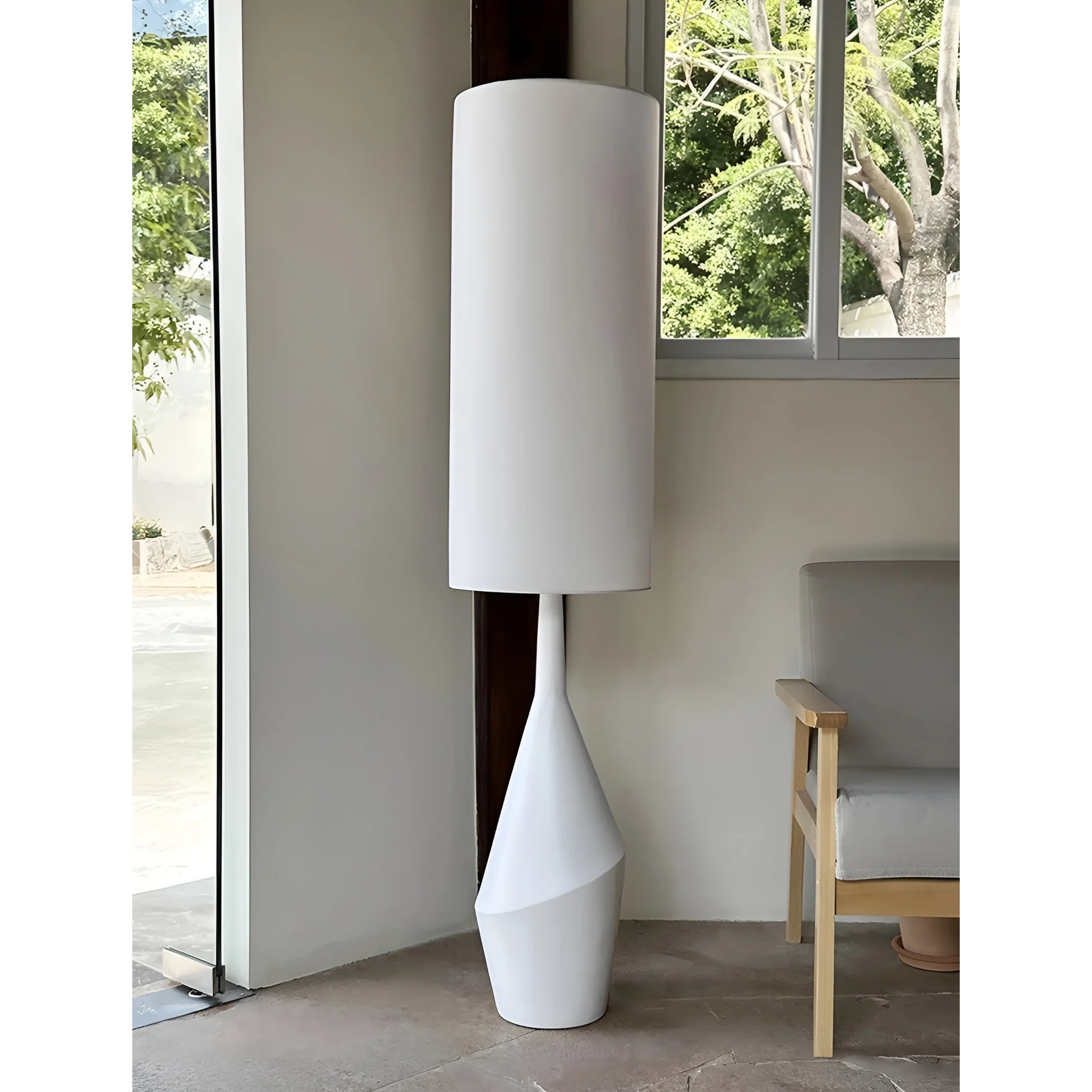 White Modern Minimalism Floor Lamp for Living Room Bedroom