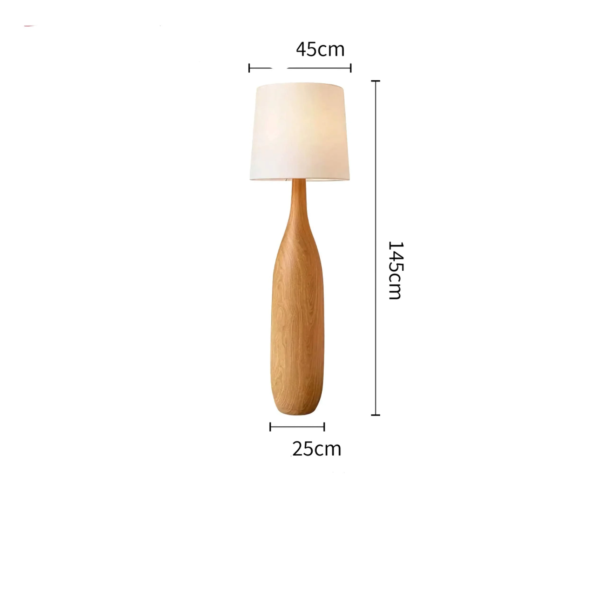 Sculpted Wood Floor Lamp | Japandi Minimalist Linen Shade Casalolalights Luxury Lamps for Interior Designers