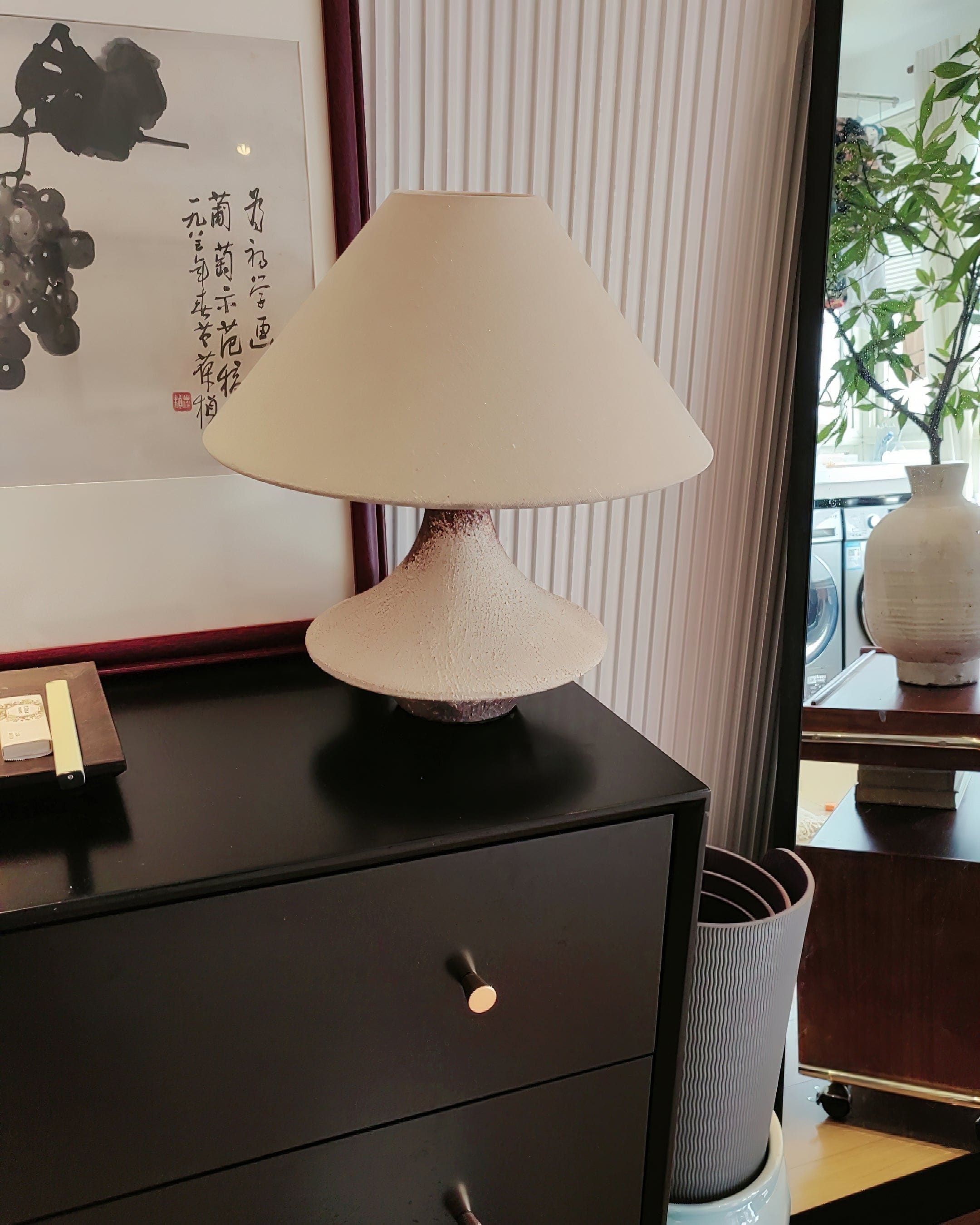 Wabi-sabi Table Lamp - Rustic Japandi Decor - Lamps