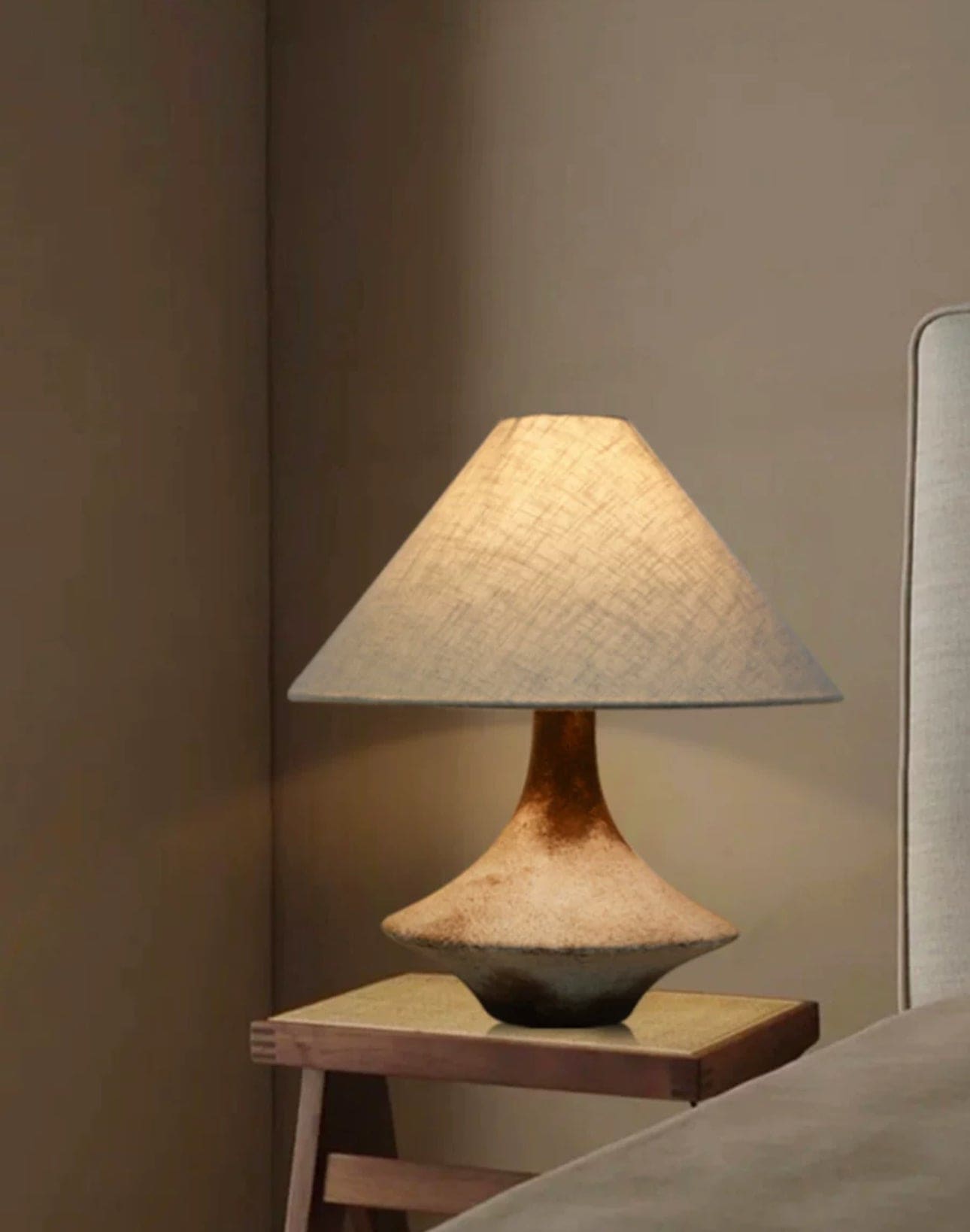 Wabi-sabi Table Lamp - Rustic Japandi Decor - Lamps