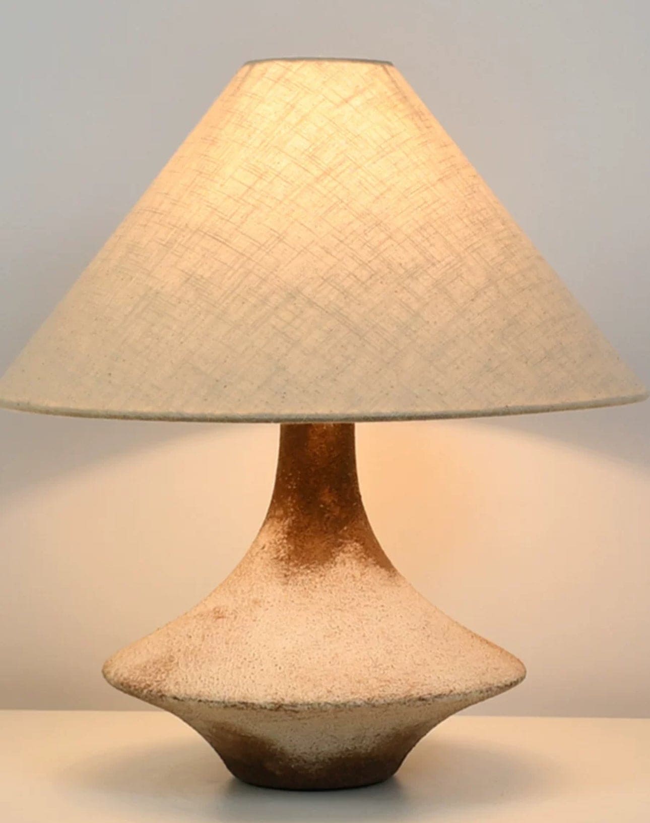 Wabi-sabi Table Lamp - Rustic Japandi Decor - Lamps