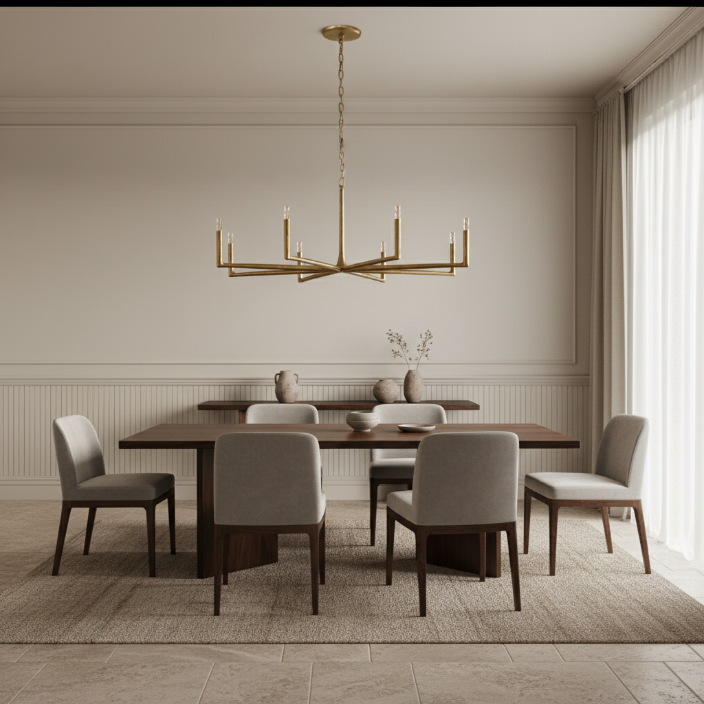 COPPER LINEAR BRASS CHANDELIER | CLRE0079C