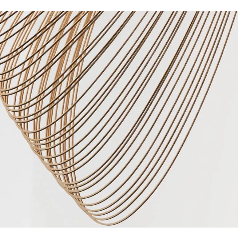 Laser-cut Plywood Pendant Light 40-80cm | Organic Wood Ribbon Hanging Lamp Scandinavian Dining & Living Casalolalights