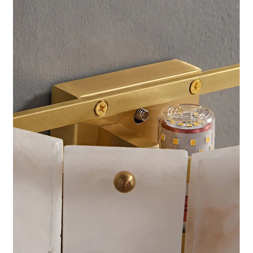 Layered Alabaster Wall Sconce | Compact Stepped Stone-slab Modern Japandi Hallway & Bedroom Casalolalights Luxury Lamps