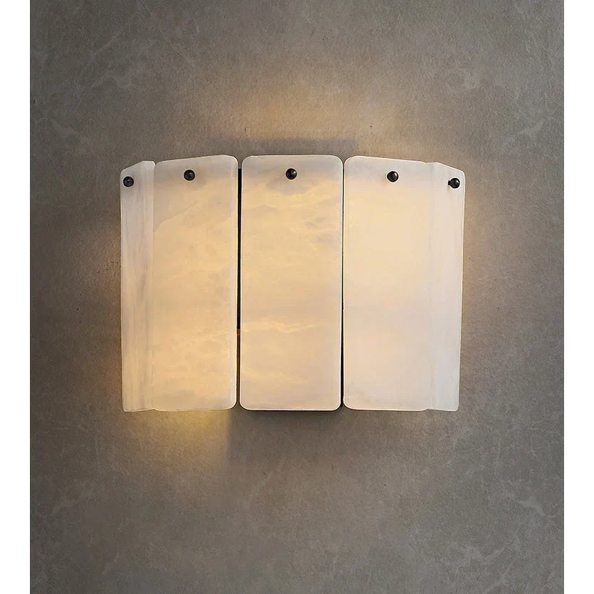 Small Layered Alabaster Wall Sconce | 2-light Hallway Bedside Pair Stepped Stone E12/e14 Casalola Lights Luxury Lamps