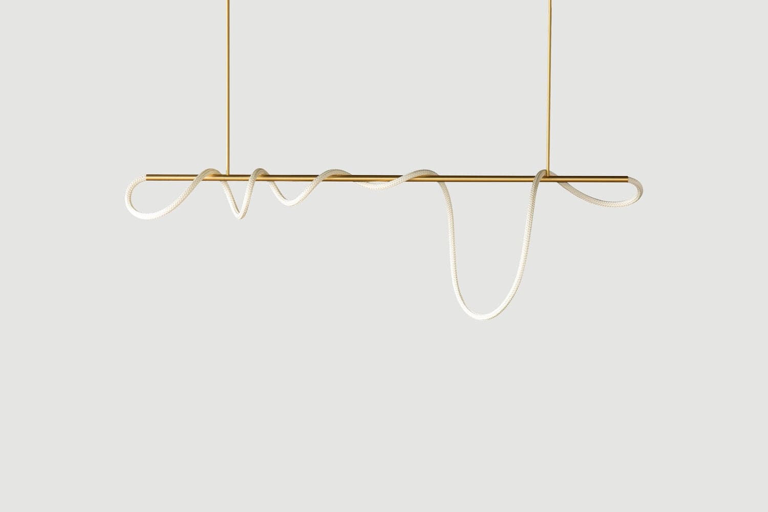 Luke Linear Ceiling Lamp | Silicone Flexible Led Pendant Light | Modern Dining Room - Semi-flush Mounts