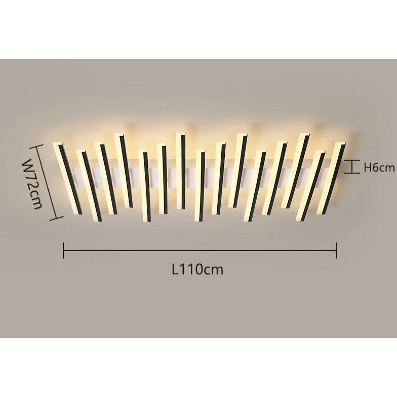 Led Bar Flush Mount 60-110cm | Modern Dimmable Linear Ceiling Light with Remote Kitchen & Low Ceilings Casalolalights