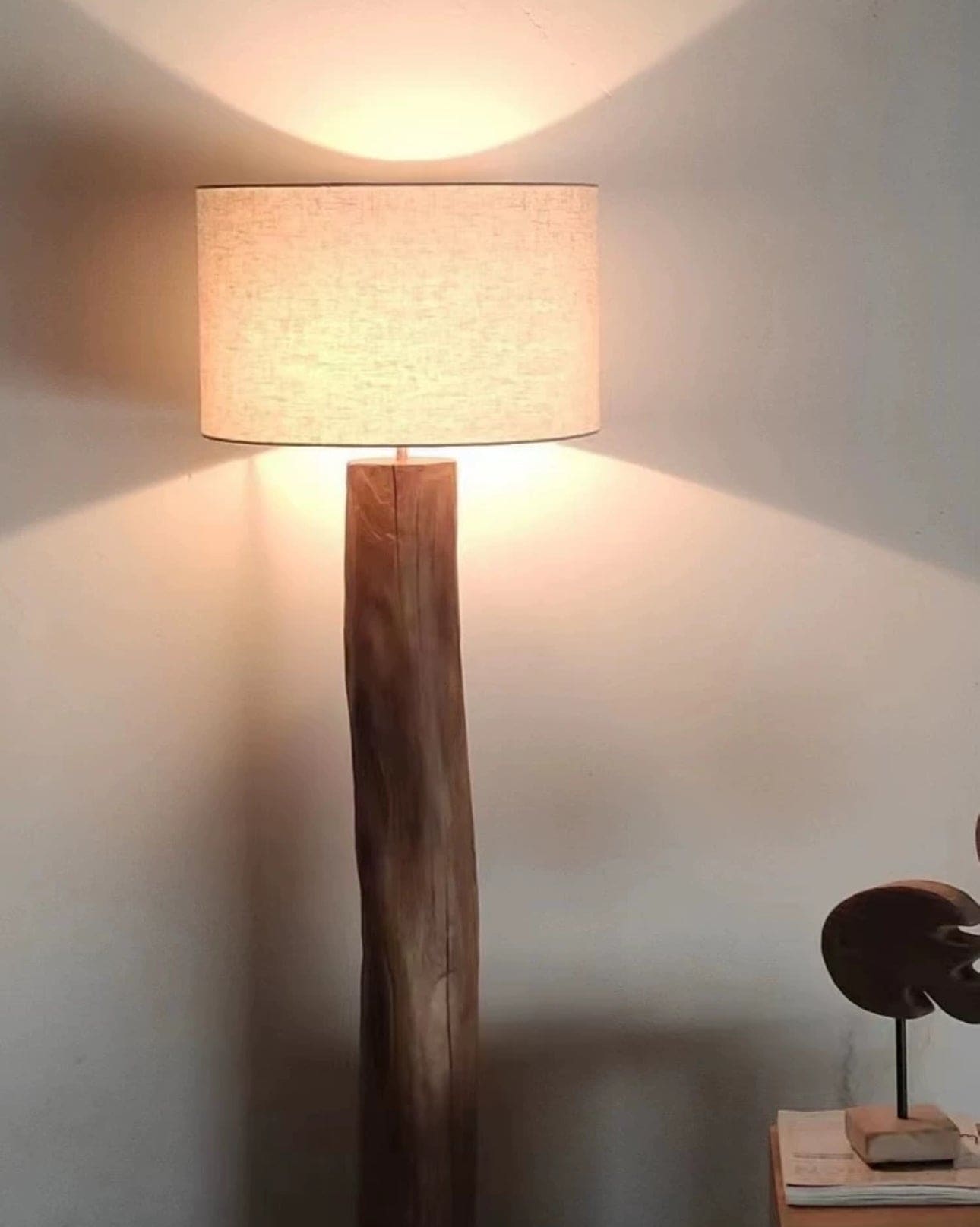 Shop for Floor Lamps - Ecofriendly - Wood Base & Fabric Lampshade