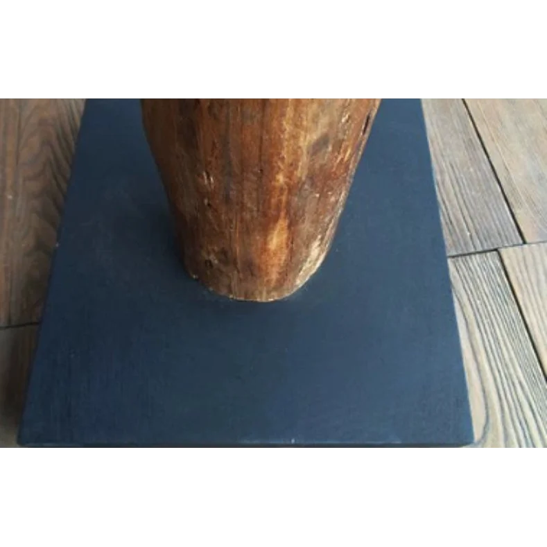 Teak Rustic Floor Lamp | Linen Drum Wood Ul Listed Led Ready Minimalist