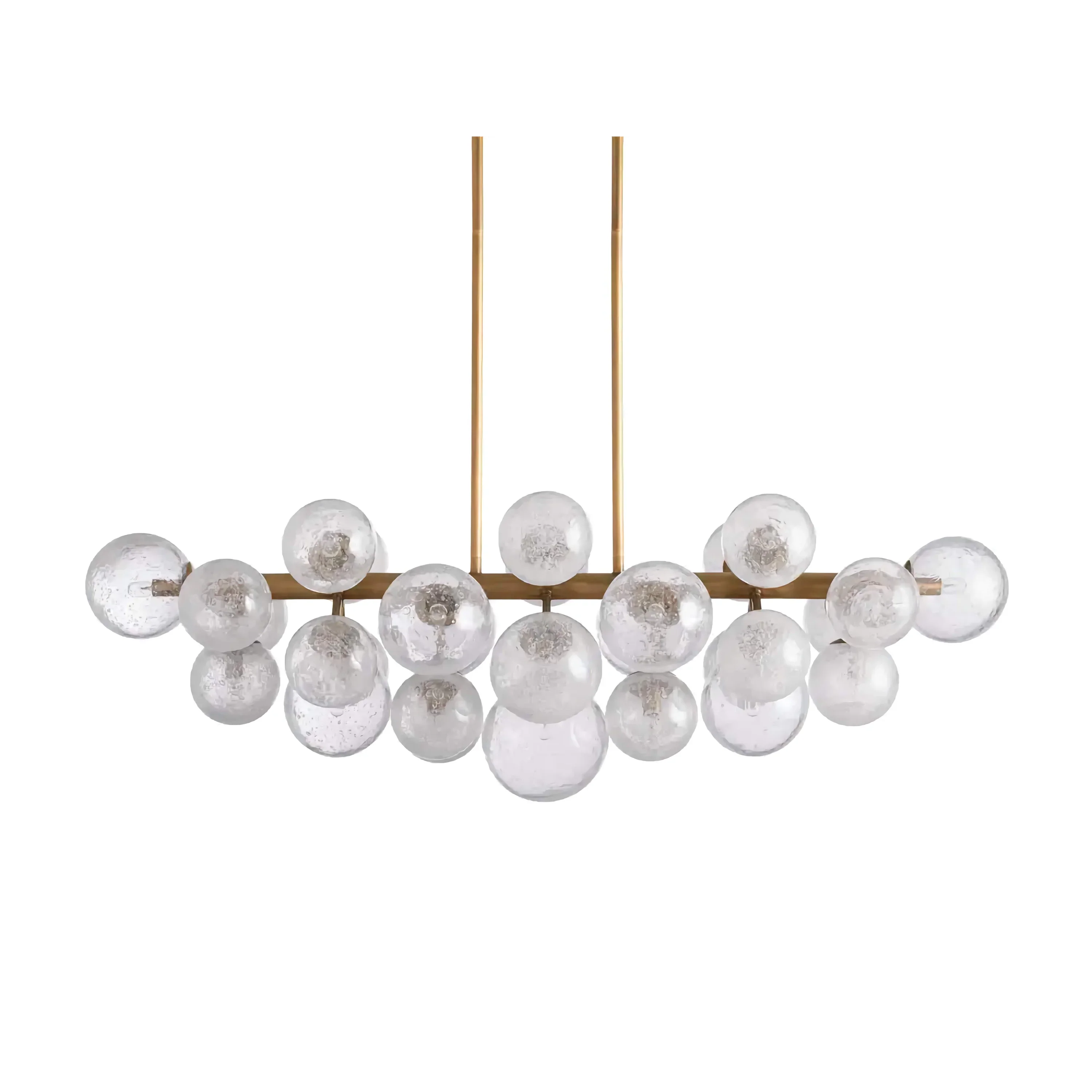 Limited Edition Bubble Chandelier | Modern Brass Linear Pendant