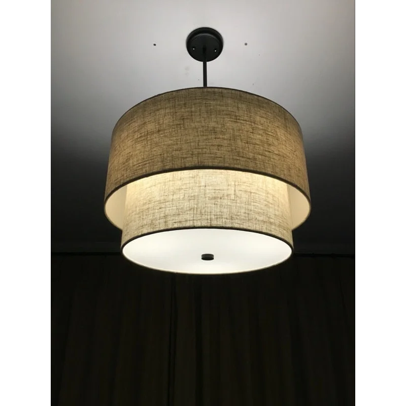 Pendant Lights Linen Black White Lampshade