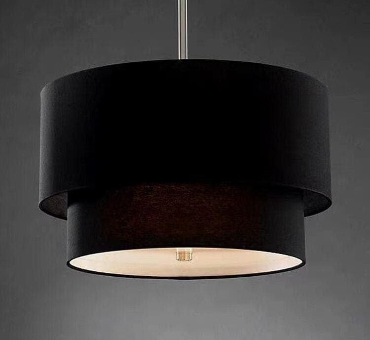 Pendant Lights Linen Black White Lampshade - Lamps