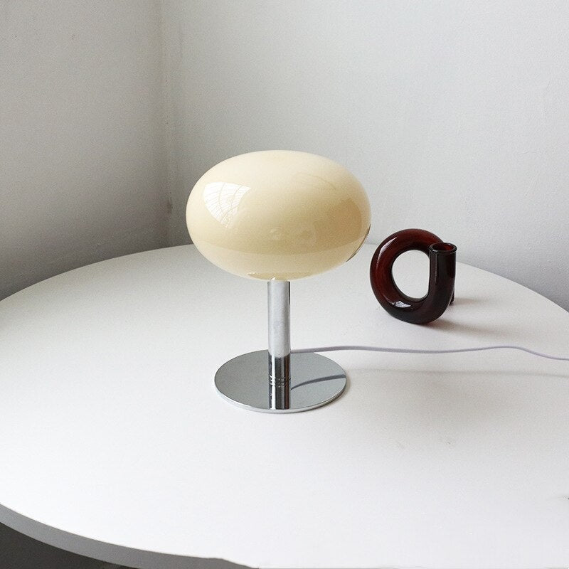 Modern Table Lamps| Glass Lampshade Stainless Steel Base - Lamps