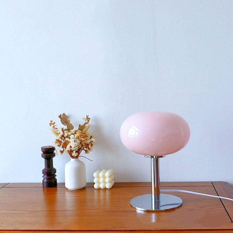 Modern Table Lamps| Glass Lampshade Stainless Steel Base - Lamps