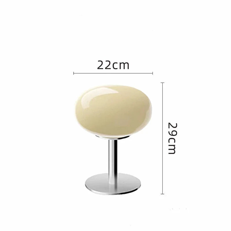 Modern Table Lamps| Glass Lampshade Stainless Steel Base