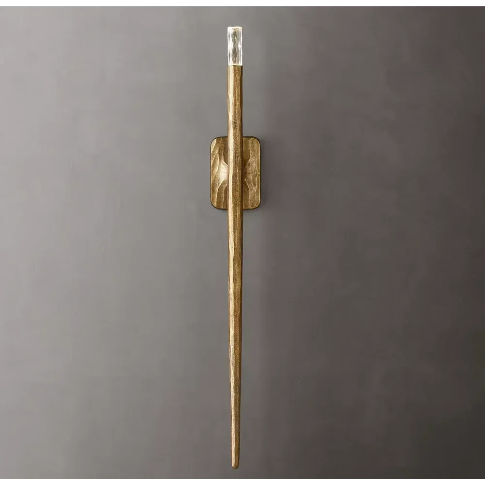 Modern Long Copper Wall Sconce – Minimalist Handcrafted Accent Light for Interiors