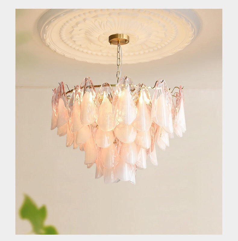Modern Glass and Brass Chandelier for Living Room or Bedroom Round Ceiling Light in 60 Cm 80 Size Casalolalights Luxury