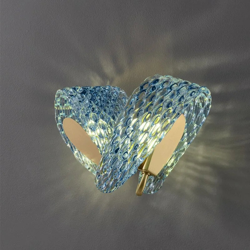 Blue Ribbon Crystal Wall Sconces | Luxury Lamps for Living Room Dining Hotel