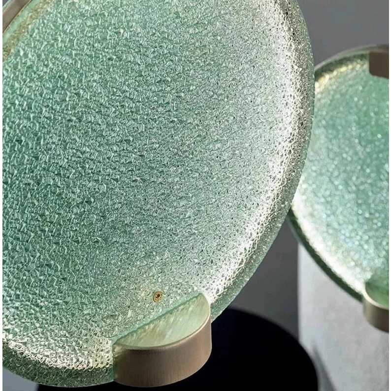 Mansiero Green Brass Glass Pendant Lighting for Dining Room Kitchen Living