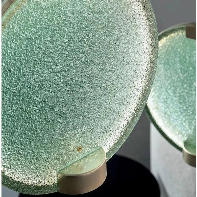 Mansiero Green Brass Glass Table Lamp for Bedroom Living Room