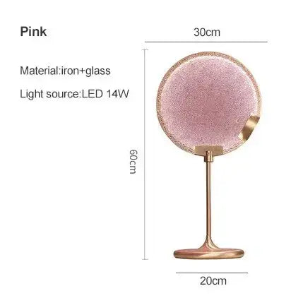 Mansiero Green Brass Glass Table Lamp for Bedroom Living Room - Lamps