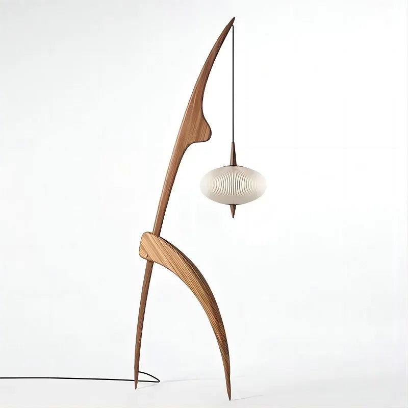 Bamboo & Wood Floor Lamp Downlight Shade | 165cm Tall E26/e27 Dimmable Option Reading Chair Casalola Lights Luxury