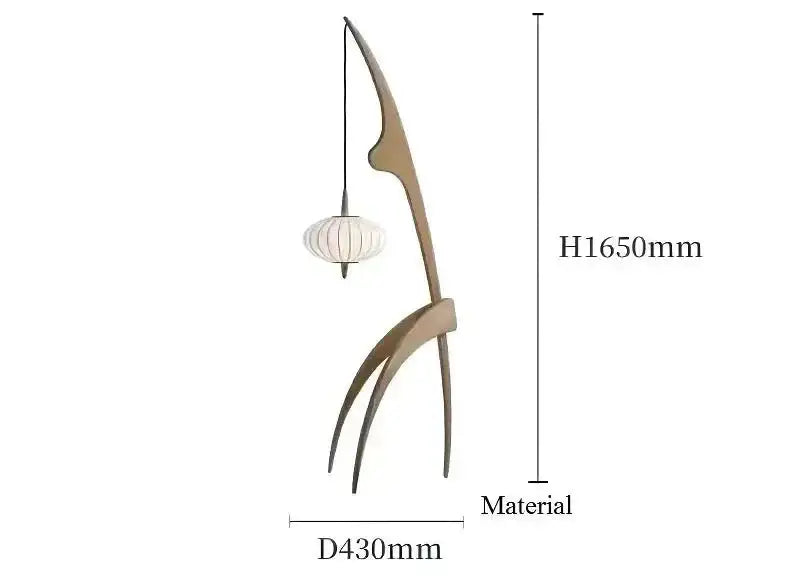 Wood Floor Lamp | Handcrafted | Modern Design | Mantis for Living Room Bedroom - Lamps