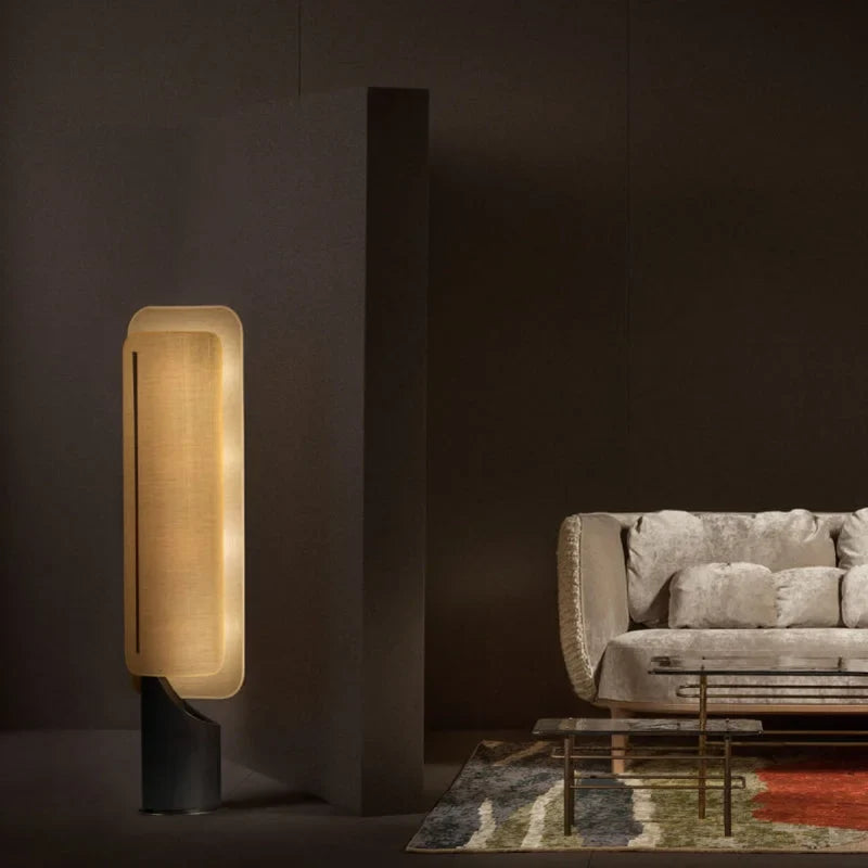 Resin Floor Lamp Natural Linen Shade | Slim Bedside Light 158cm Tall Soft 2700k Glow Japandi Casalola Lights Luxury
