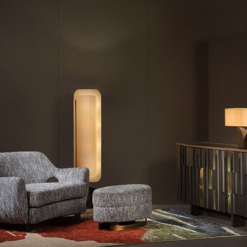 Unique Floor Lamps for Bedroom Living Room | Artisan | Linen and Resin Finish