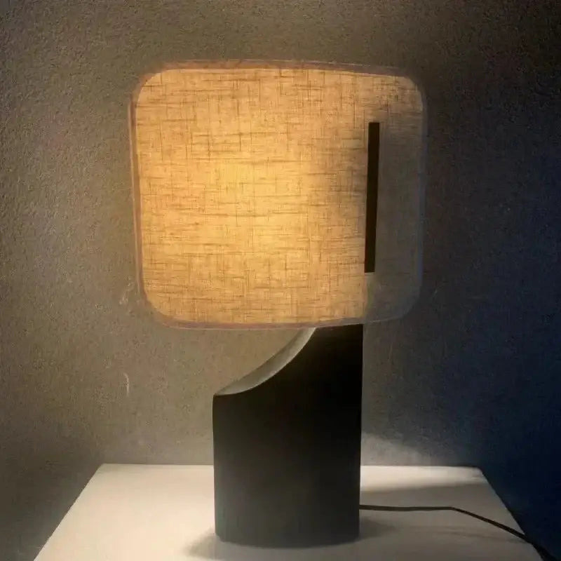 Maraki Linen Table Lamp Japandi Bedside Lighting Natural Material - Lamps