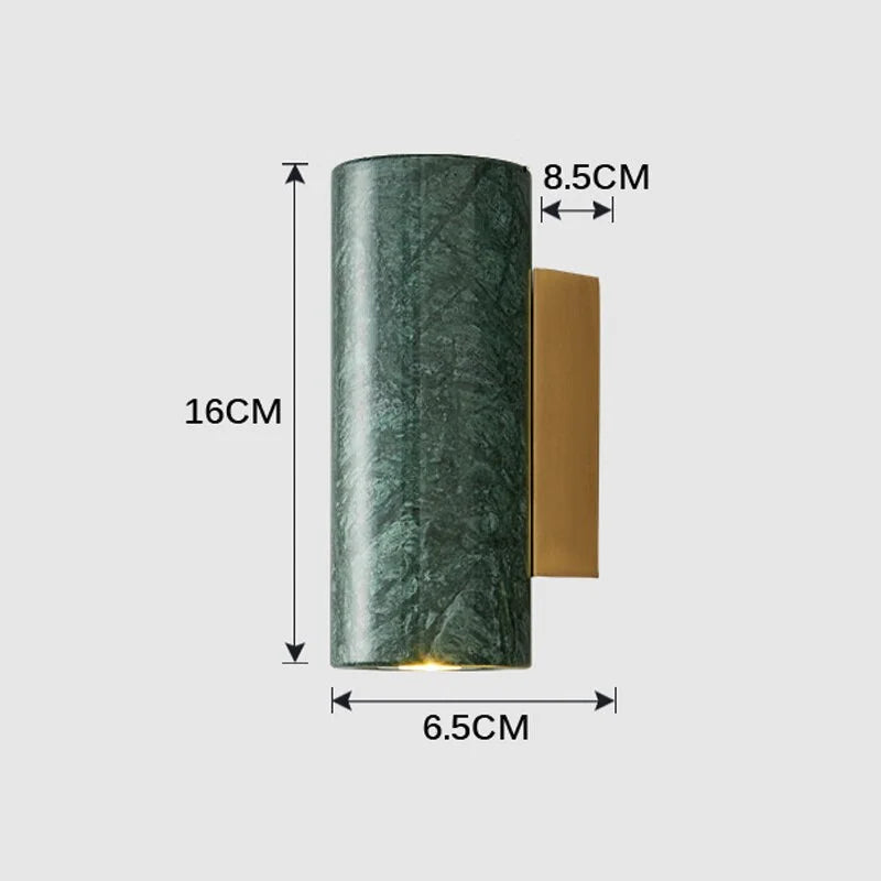 Small Genuine Marble Block Wall Sconce | Low Profile Bedside Reading Light 6 Colors/shapes 2700k Casalola Lights Luxury