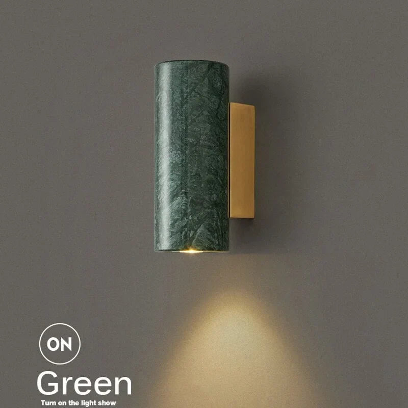 Small Genuine Marble Block Wall Sconce | Low Profile Bedside Reading Light 6 Colors/shapes 2700k Casalola Lights Luxury
