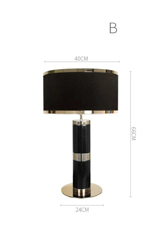 Marble & Brass Table Lamp | Timeless Designer Accent - Sparta