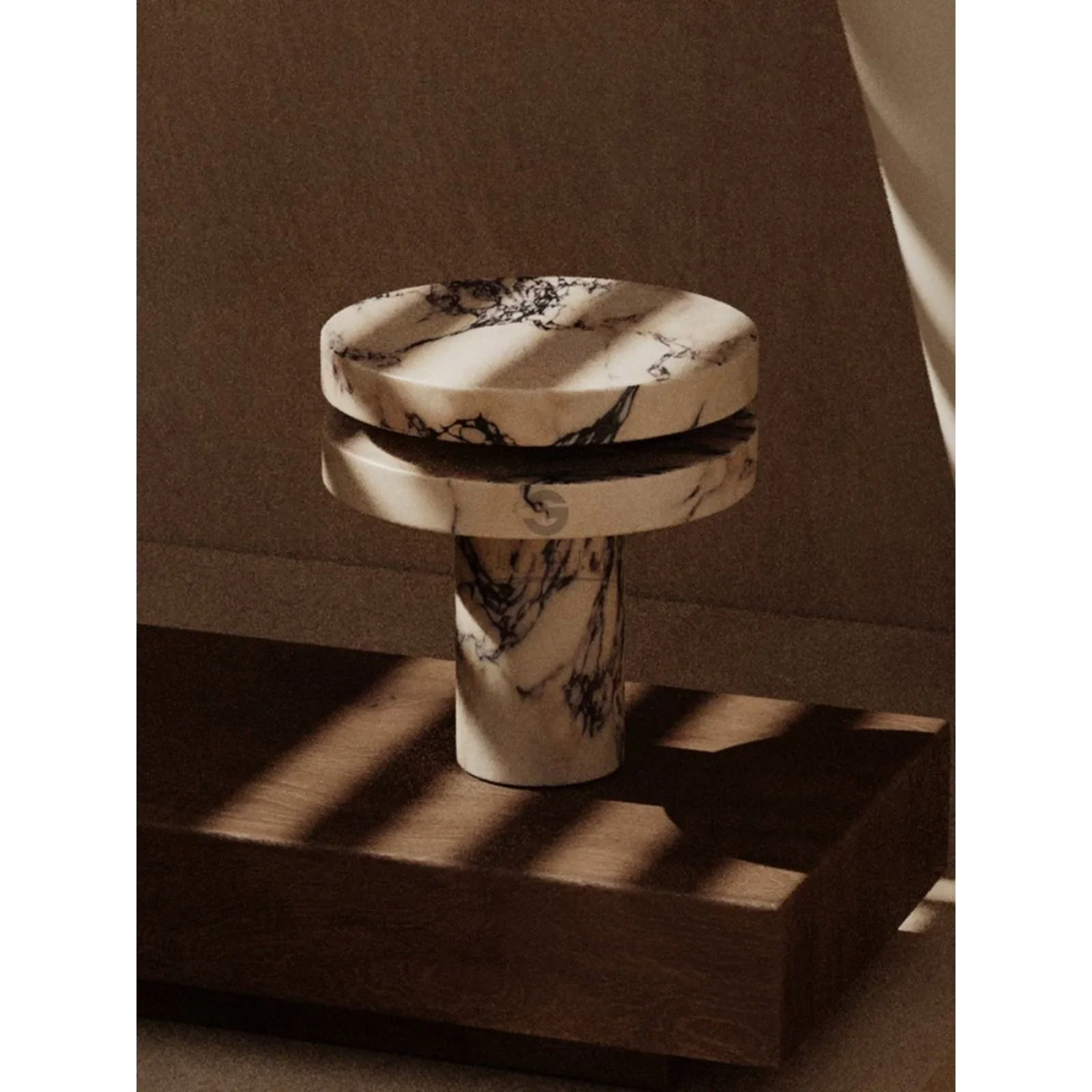 Marble Table Lamp for Living Room and Console | Small Solid Stone Sculptural Modern Minimalist Casalola Lights Luxury