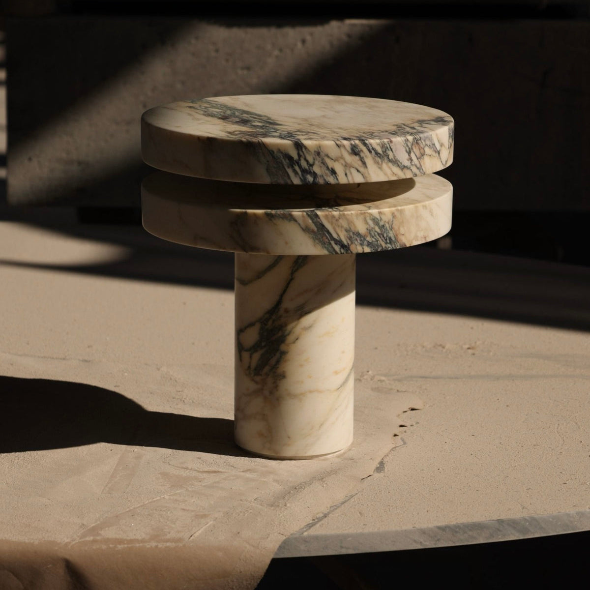 Marble Table Lamp for Living Room and Console | Small Solid Stone Sculptural Modern Minimalist Casalola Lights Luxury