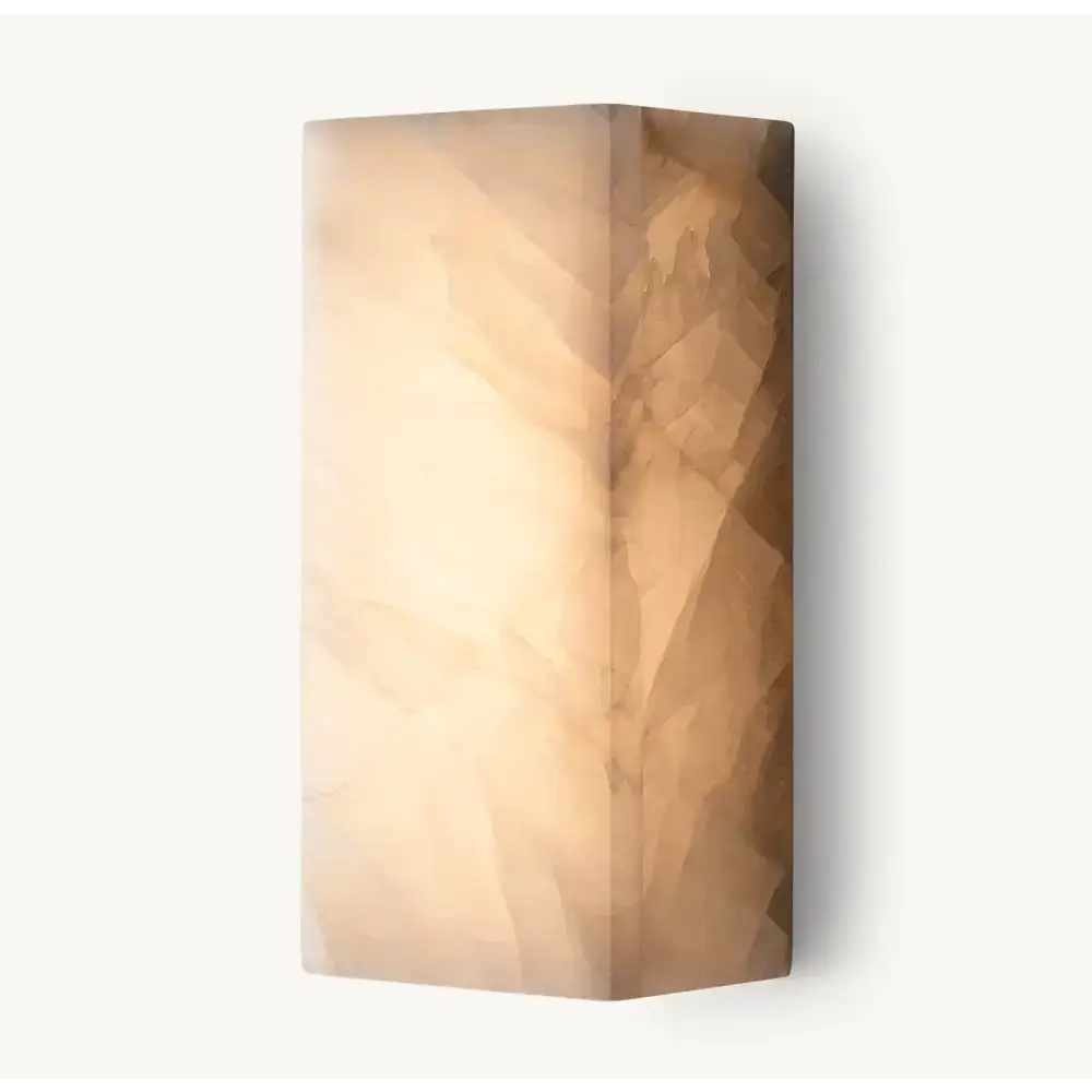 Luxury Alabaster Marble Wall Sconce – Modern Minimalist Led Light for Bedroom & Hallway - Sconces