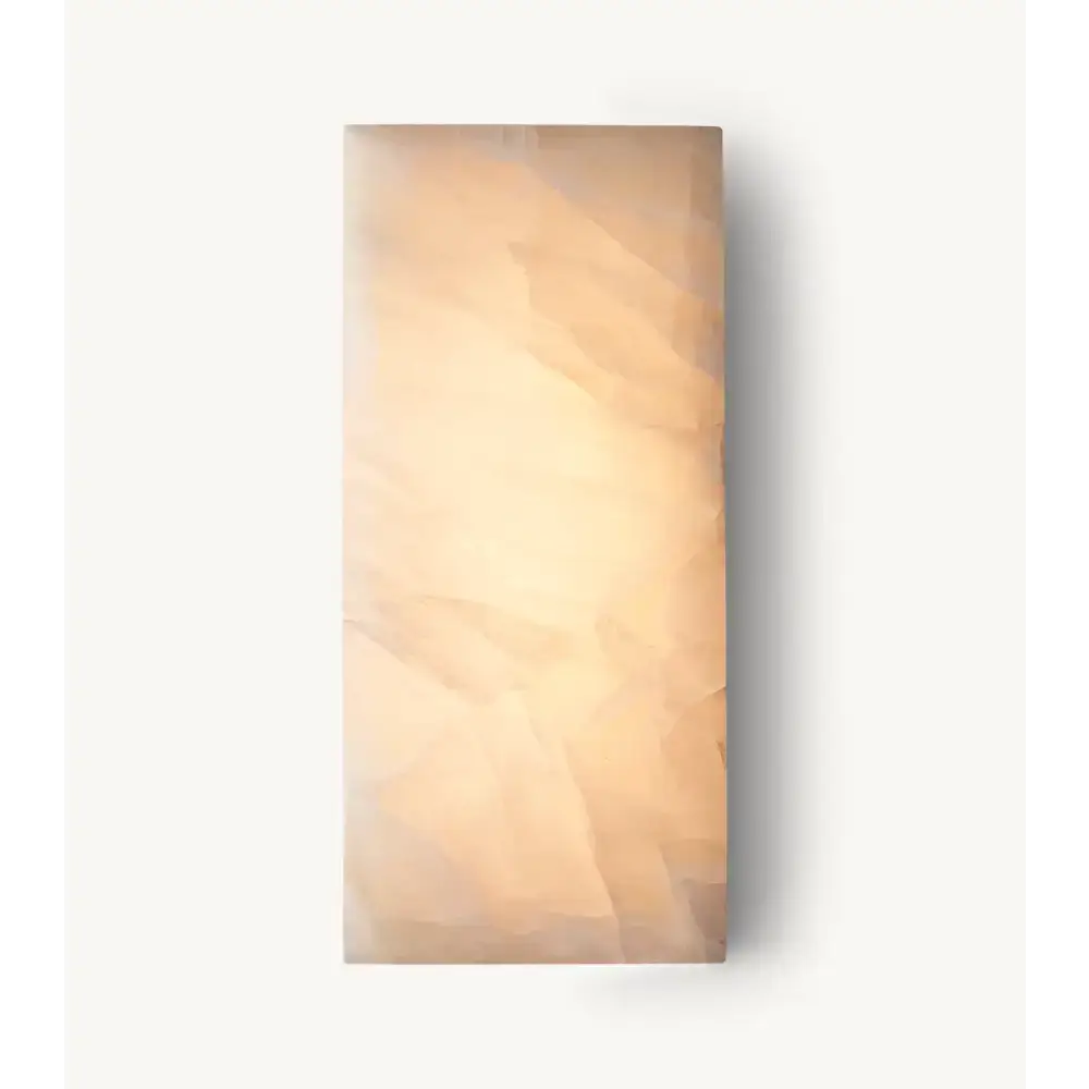 Luxury Alabaster Marble Wall Sconce – Modern Minimalist Led Light for Bedroom & Hallway - Sconces