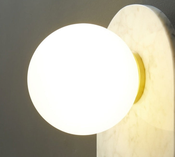 Marble Wall Light Fixtures Green White Luxury Interior Home Decor - Sconces