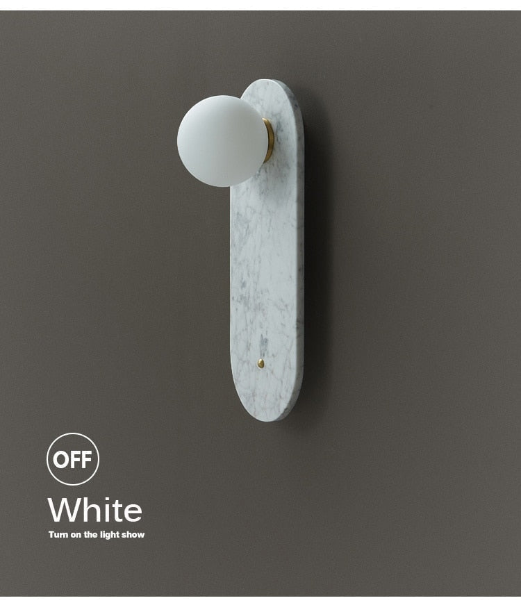 Marble Wall Light Fixtures Green White Luxury Interior Home Decor - Sconces