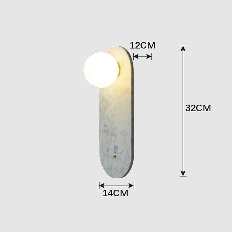 Marble Wall Light Fixtures Green White Luxury Interior Home Decor - Sconces