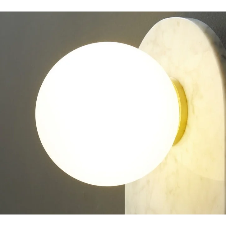 Marble Wall Sconce 32cm | Natural Stone Up-down Light Green or White Bedroom Hallway & Staircase Casalola Lights Luxury