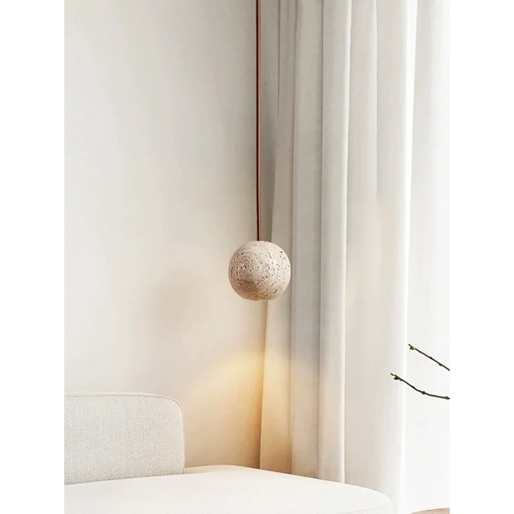 Marble Wood Pendant Lamp for Bedside Living Room Kitchen Island