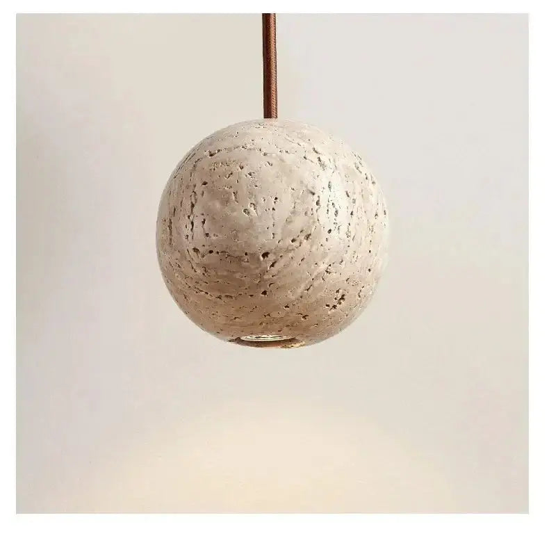 Marble Wood Pendant Lamp for Bedside Living Room Kitchen Island - Lamps