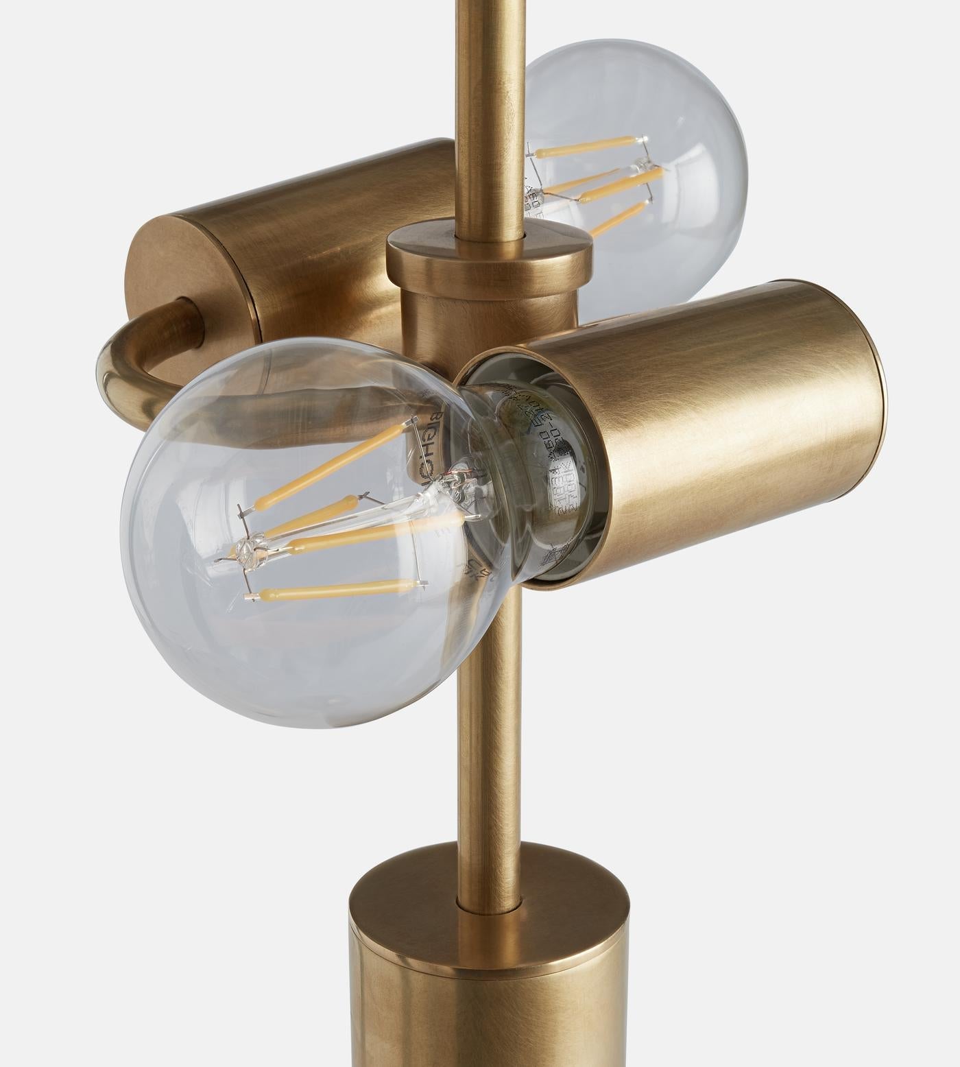 Unique Art Deco Floor Lamp - Marine Blue Crackle Glass & Aged Brass | Modern Living Room Lighting Casalolalights Luxury