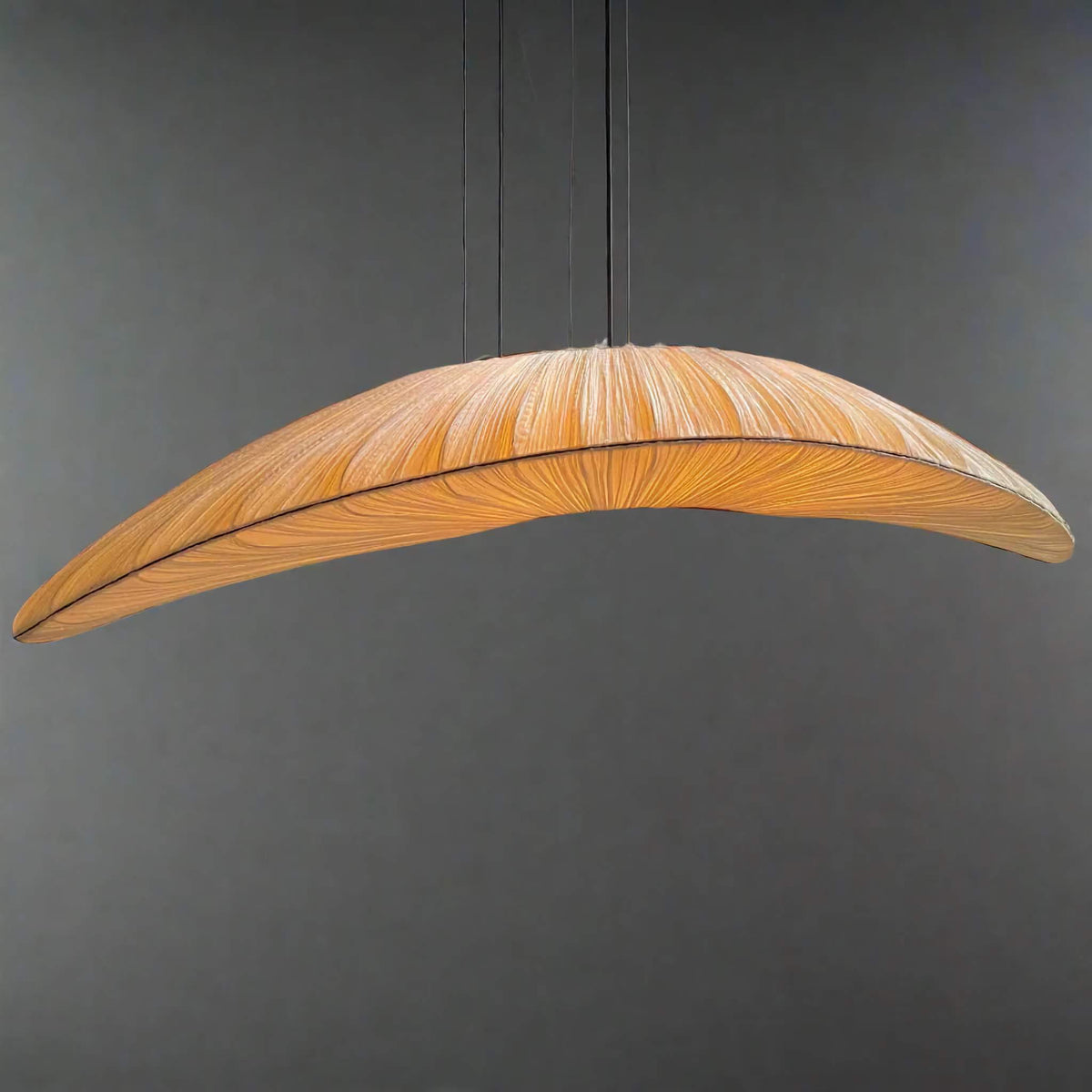 Fabric Linear Chandelier Marine Cloth | Four Lengths Soft Glare Free Light Hand Worked Casalola Lights Luxury Lamps
